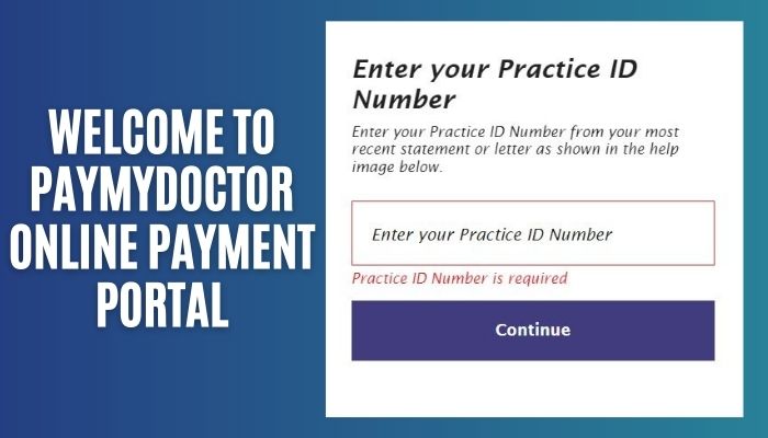 PayMyDoctor Online Payment Portal